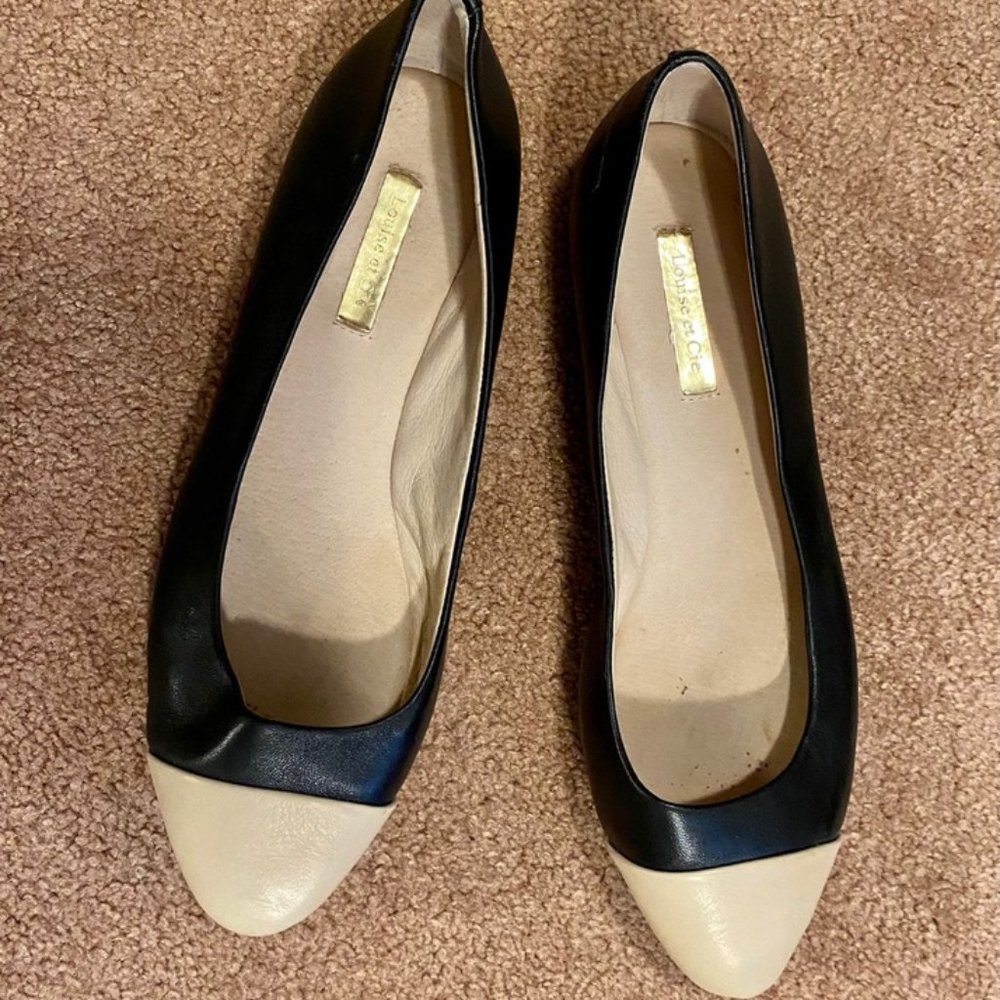Louise Et Cie - Vince Camuto- Black And Nude Flat